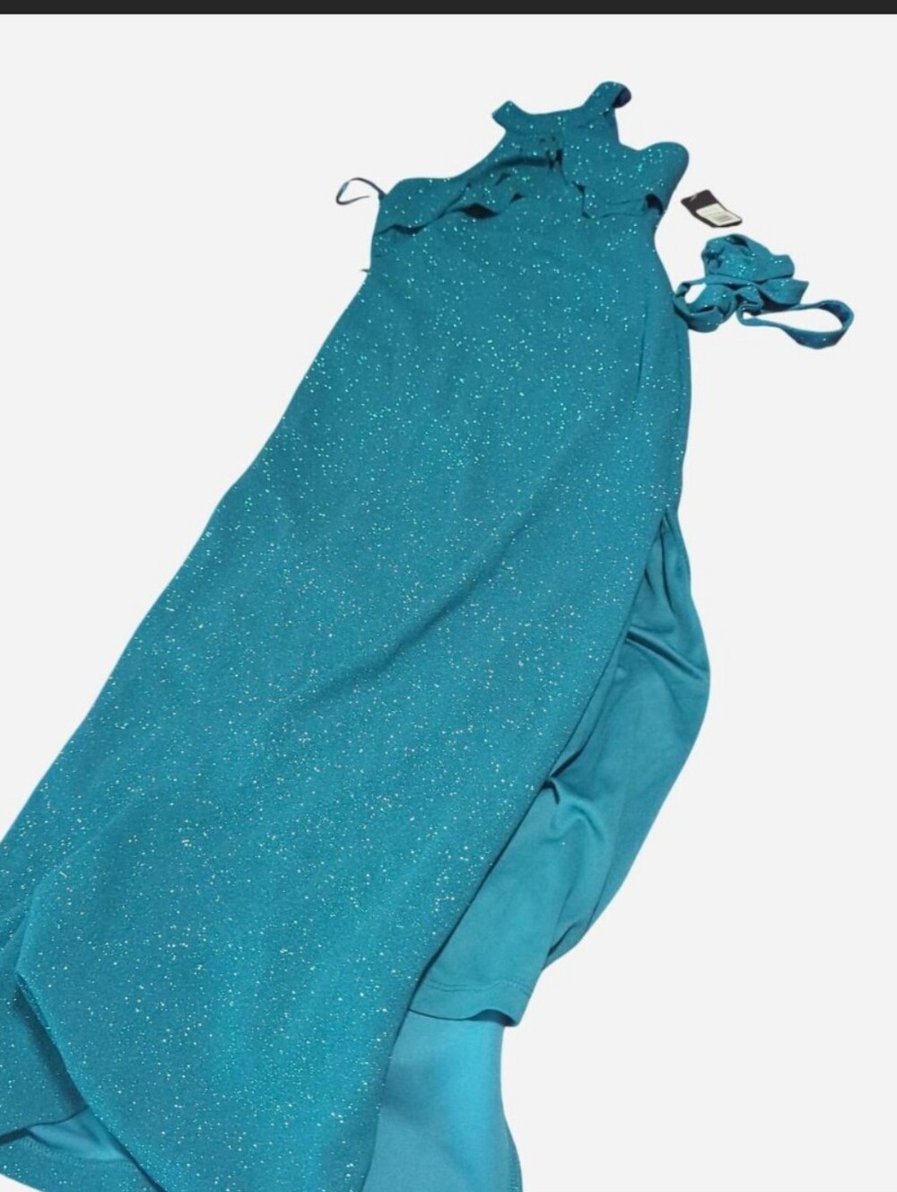 Kids Teal Sparkle One-Piece Dress